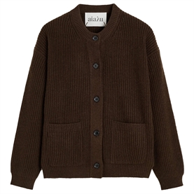 Aiayu Bine Strik Cardigan, Dark Brown